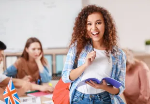 Students learning German